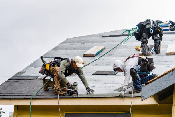 Professional Gutter Installation technician working in Anna, TX